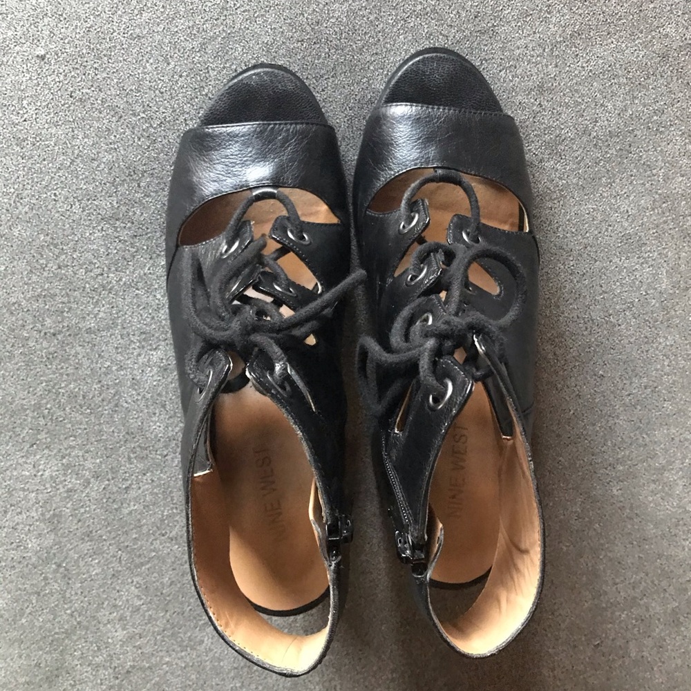 Nine West Leather Peep Toe - Picture 7 of 9